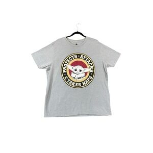Star Wars Disney Shirt Adult 2XL Gray The‎ Mandalorian Baby Yoda Grogu Graphic